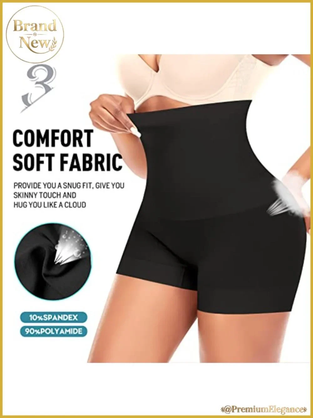 Women's Seamless Tummy Control Shapewear Slip Shorts with Boyshort Coverage